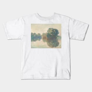The Seine at Giverny by Claude Monet Kids T-Shirt